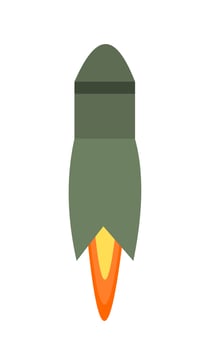 Rocket missile icon vector