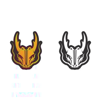 Dragon vector icon illustration