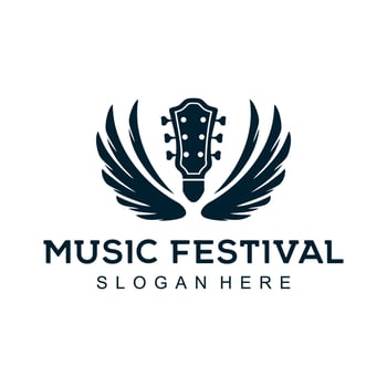 Music festival logo design inspiration vector