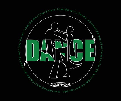 Aesthetic illustration of Dance people t shirt design, vector graphic, typographic poster or tshirts street wear and Urban style