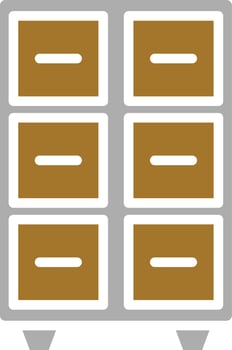 Filing Cabinet Icon Style vector