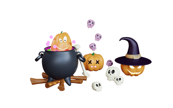 halloween 3d render pumpkin illustration png