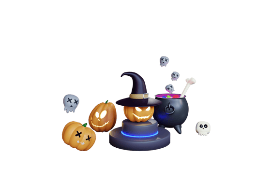 halloween 3d render pumpkin illustration png