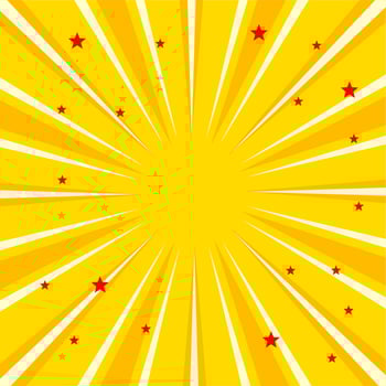 Comic yellow background with star vector