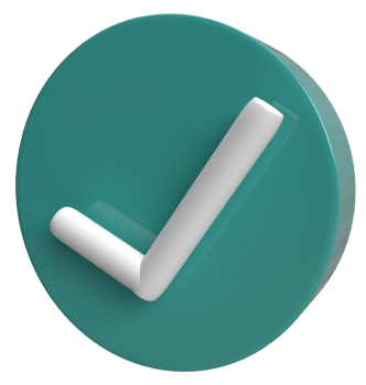 checkmark icon 3d rendering png