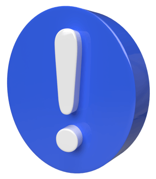 exclamation mark 3d rendering png