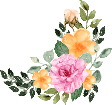 hand drawn autumn floral arrangement png