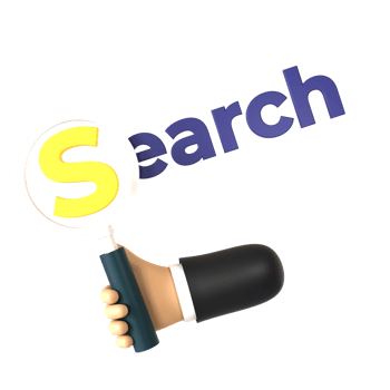 Hand Holding A Magnifying Glass 3D rendering isolated on transparent background. Ui UX icon design web and app trend png