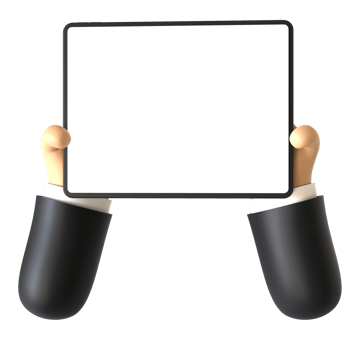 Tablet Touch Hand Gesture 3D rendering isolated on transparent background. Ui UX icon design web and app trend png