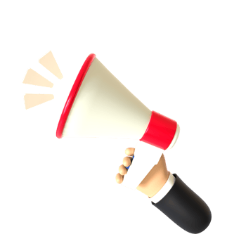 Holding Megaphone Gesture 3D rendering isolated on transparent background. Ui UX icon design web and app trend png