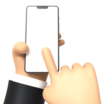 Mobile Using Hand Gesture 3D rendering isolated on transparent background. Ui UX icon design web and app trend png