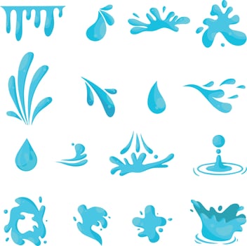 Water Splashes Set vector