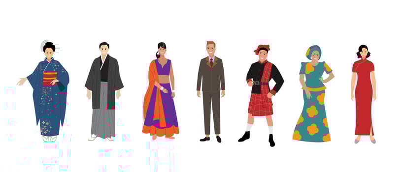 Multicultural people crowd. Diverse person group, isolated multi ethnic community portrait. Vector illustration characters
