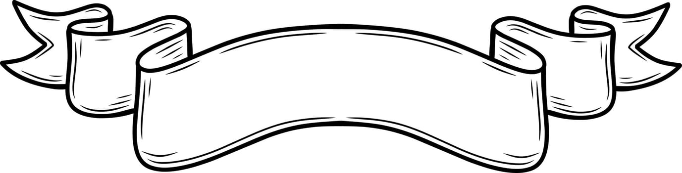 line art ribbon vector