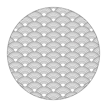 Africa mandala circular pattern in solid and outline form. Polynesia pattern for coloring books, decoration, ornament, tattoo, home decor, tapestries. Aztec pattern for tapestry home decoration. vector