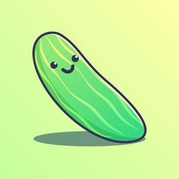 Cute Cucumber Cute Doodle Vector Character Illustration For Mascot, Icon, etc
