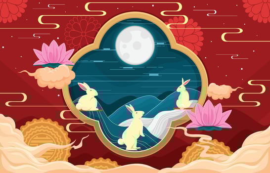 Mid Autumn Festival Background vector