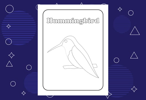 Bird coloring page or books for kids. Vector illustration