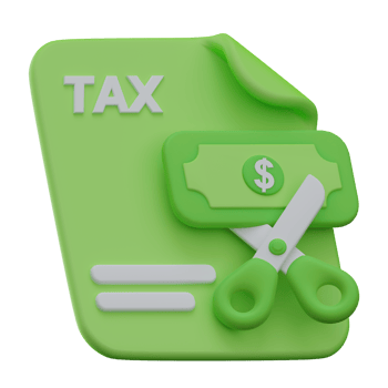 3D Tax deduction illustration png