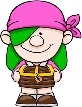 cartoon pirate kids colorful clipart png