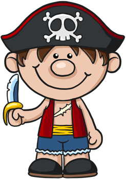 cartoon pirate kids colorful clipart png