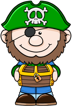 cartoon pirate kids colorful clipart png
