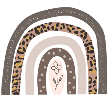 Rainbow Hand Drawn Boho png