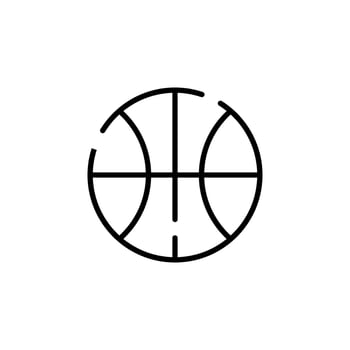 Basketball Dotted Line Icon Vector Illustration Logo Template. Suitable For Many Purposes.