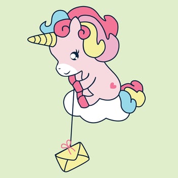 sending you cute letters vector