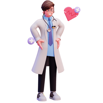 3D Character Male Doctor Illustration png