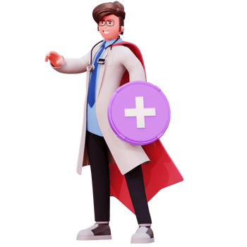 3D Character Male Doctor Illustration png