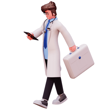 3D Character Male Doctor Illustration png