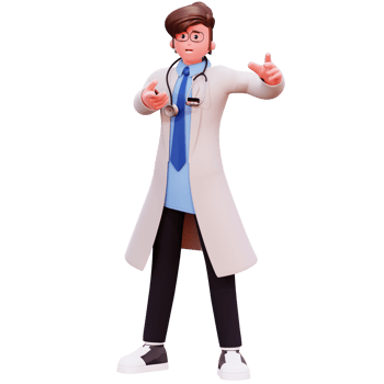 3D Character Male Doctor Illustration png