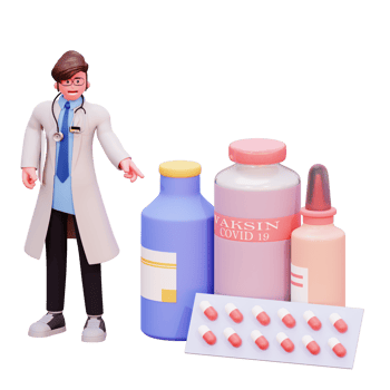 3D Character Male Doctor Illustration png
