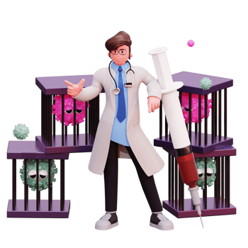 3D Character Male Doctor Illustration png