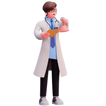 3D Character Male Doctor Illustration png