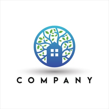 Nature Home Logo. Home And Tree Nature Logo vector