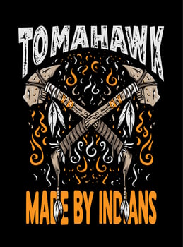 tomahawk made by indian vector