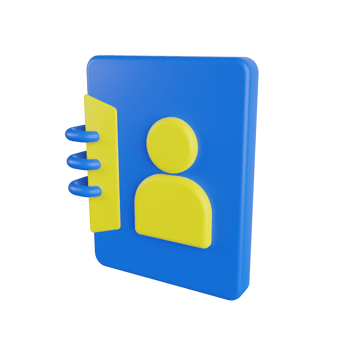 Contact Book 3D Illustration png