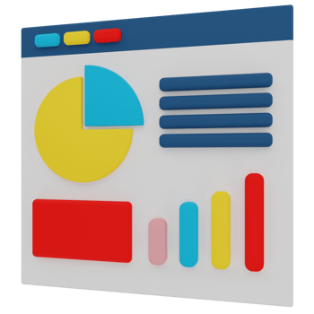 Marketing Dashboard 3D Illustration png