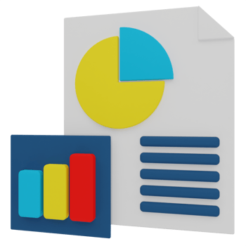 Marketing Report 3D Illustration png