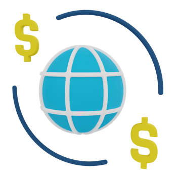 Global Money 3D Illustration png