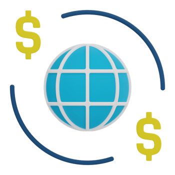 Global Money 3D Illustration png