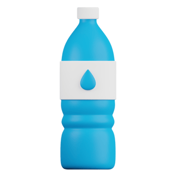 Water Bottle 3D Illustration png