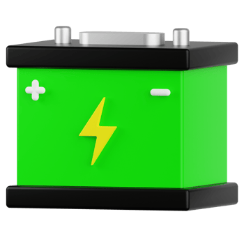 Car Battery 3D Illustration png