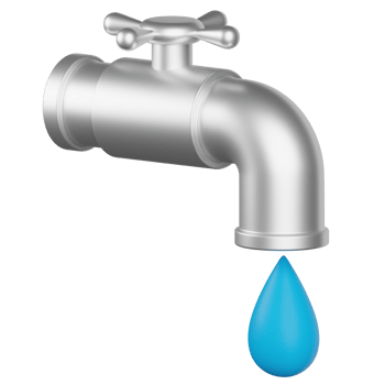 Water Tap 3D Illustration png
