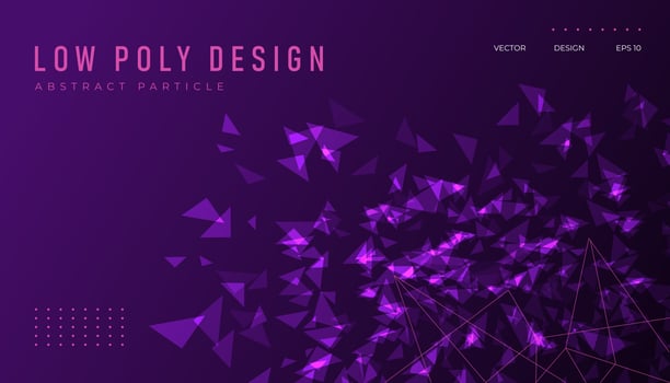 Vector low poly background collection. Abstract illustration triangles design for poster, banner, presentation