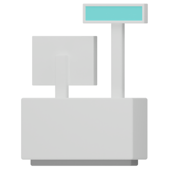 Cashier Machine 3D Illustration png