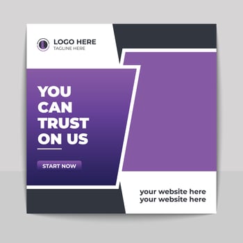 Digital Marketing Social Media Post Template vector