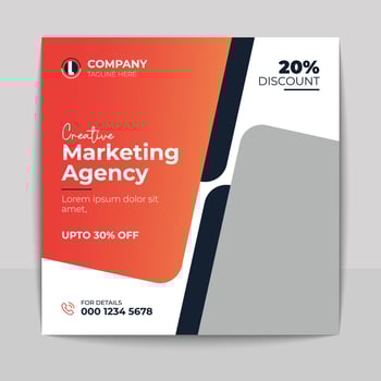 Digital Marketing Social Media Post Template vector